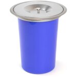 Poubelle encastrable sur le plan de travail recycle, 1 bac extractible 8 litres, acier inoxydable et ...