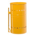 Poubelle d'ext�rieur andrys avec support jaune sans poteau 26x26x42cm