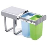 Iperbriko - poubelle extractible aladin2 deux seaux de 8 litres h36. 2xl28. 7xp33. 2