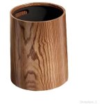 Poubelle  grain de bois, panier  papier toilette lgant de grande capacit, corbeille  dchets domestique, ...