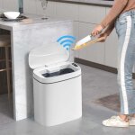 Poubelle intelligente, 14l poubelle automatique avec d�tecteur d'odeurs, couvercle de poubelle sans contact ...