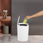 Poubelle intelligente ruiqas 12 l avec couvercle et panneau de commande tactile, poubelle automatique ...