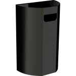 Jvd - poubelle murale demi - lune 20l noire - matriel professionnel