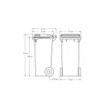 Poubelle  papier bleue sur roulettes 120 l