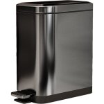 Poubelle  pdale en acier inoxydable 7l, dimensions 22, 5cm x 14cm x 30cm, idale pour cuisine et salle ...