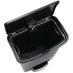 Poubelle � p�dale frontale rubbermaid slim jim noire 90l