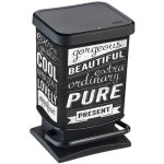 Poubelle � p�dale rotho paso hipster 20l noir