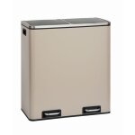 Poubelle � p�dale svita tm2x30 60 litres, poubelle de cuisine, taupe