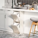 [en. casa] - poubelle de recyclage murale sollentuna 2 x 14l blanc poivre