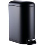 Poubelle relaxdays, 10 litres, avec abaissement automatique, seau int�rieur amovible, poubelle de salle ...