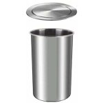 Poubelle ronde encastrable avec couvercle pour plan de travail - poubelle en acier inoxydable avec clapet ...