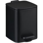 Poubelle de salle de bain, 6 litres, avec pédale, seau intérieur, métal et plastique, noire - relaxdays ... Poubelle de salle de bain, 6 litres, avec pédale, seau intérieur, métal et plastique, noire - relaxdays ...