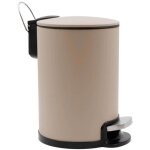 Poubelle de salle de bain en m�tal  metaline  3l taupe
