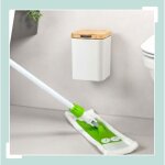 Poubelle de salle de bain murale 3 l couvercle a fermeture douce