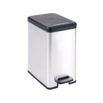 Curver - deco bin 240639 poubelle 25 l (l x h x p) 250 x 450 x 420 mm argent, noir 1 pc(s)
