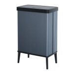 Poubelle sur pieds - verto - curver - ouverture touch - 54 l - bleu perle Poubelle sur pieds - verto - curver - ouverture touch - 54 l - bleu perle
