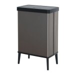 Poubelle sur pieds - verto - curver - ouverture touch - 54 l - gris perle Poubelle sur pieds - verto - curver - ouverture touch - 54 l - gris perle