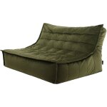 Icon - pouf canapé de sol en velours, kota, poufs de salon - géant, 140cm x 100cm, vert olive Icon - pouf canapé de sol en velours, kota, poufs de salon - géant, 140cm x 100cm, vert olive
