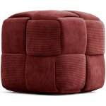 Privatefloor - pouf carré tapissé en velours côtelé - design moderne - cube vin Privatefloor - pouf carré tapissé en velours côtelé - design moderne - cube vin