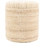 Aubry gaspard - pouf / coffre en laine bouclette grand