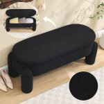 Pouf coffre rangement caché bout de lit 112x43x43cm pour le salon la chambre ou l?entrée armoire chaussures ... Pouf coffre rangement caché bout de lit 112x43x43cm pour le salon la chambre ou l?entrée armoire chaussures ...