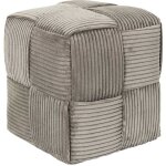 Pouf cotele tresse scott taupe