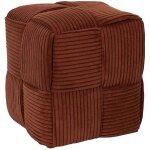 Pouf cotele tresse scott terracotta