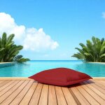 Pier import - pouf coussin de sol extrieur impermable - rouge arta