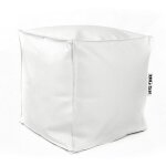 Pouf cube big52 - simili cuir blanc Pouf cube big52 - simili cuir blanc