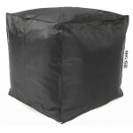 Livedeco - pouf cube int�rieur, d�houssable, salon, chambre, graphite big52