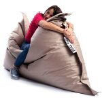 Pouf ext�rieur, outdoor, jardin, terrasse, beige sable big52 iron raw