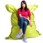 Livedeco - pouf extrieur, outdoor, jardin, terrasse, vert lime big52 iron raw