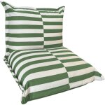 Pouf ext�rieur � rayures imperm�able anti - uv bananair 85 x 85 x 75 cm vert