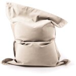 Pouf gant extrieur voile bateau beige big52