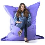 Pouf gant violet big52 classic 170x130 cm - dhoussable, intrieur / extrieur, rempli de billes de ...