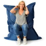 Pouf gant xl 160 x120 cm intrieur et extrieur, dhoussable, salon, jardin, bleu marine big52