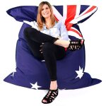 Pouf gant xl imprim, dhoussable, intrieur, salon, chambre, australia drapeau australien big52