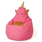 Pouf licorne xl go gift - rose, pouf poire pour enfants et adultes