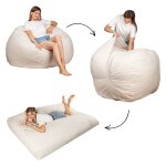 Bananair - pouf lit convertible 2en1 blanc cassé Bananair - pouf lit convertible 2en1 blanc cassé