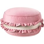 Pouf moderne en velours 50 x 50 x 30 cm rond rembourr� eps forme de macaron accessoire enfant rose laduree ...