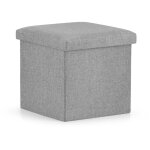 Pouf pliant m - 30x30x30cm gris