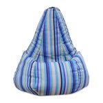 Pouf poire adulte bleu ray�
