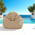 Pouf poire gant extrieur beige arta