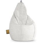 Pouf poire similicuir ext�rieur patagonia blanc xl blanc