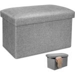 Pouf de rangement - pouf coffre tabouret rangement sac de rangement pliable bo�te de rangement pour jouets ...