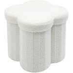 Mobili rebecca - pouf avec rangement rebecca mobili sufra 40x40x40 tissu polyester mdf blanc moderne