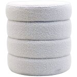 Mobili rebecca - pouf avec rangement rebecca mobili uxi 40x37x37 tissu polyester mdf blanc moderne