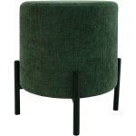 Mobili rebecca - pouf rebecca mobili daikon 43, 5x38x38 tissu polyester acier vert fonc noir moderne ...