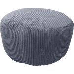 Pouf relaxdays, cord, hxd : 25 x 35 cm, remplissage en polystyrne, coussin de sol rond, tabouret, pouf, ...