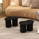 Pouf repose pieds multifonctionnel 2 petits bancs irr�guliers 42x22. 5x24. 5cm tabouret lot de 2 chaussures ...
